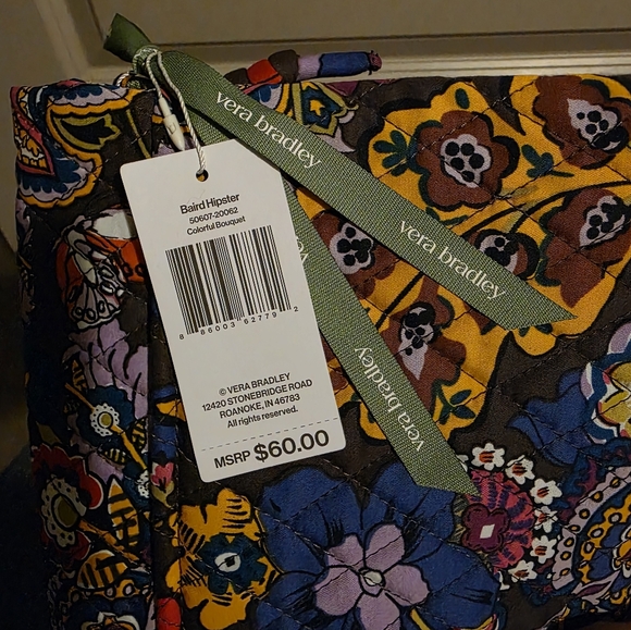 Vera Bradley Baird Hipster Colorful Bouquet Crossbody Bag - Picture 6 of 6